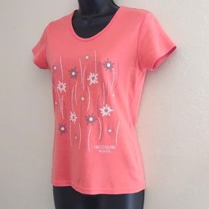 Coral pink Alma Mater t-shirt size medium